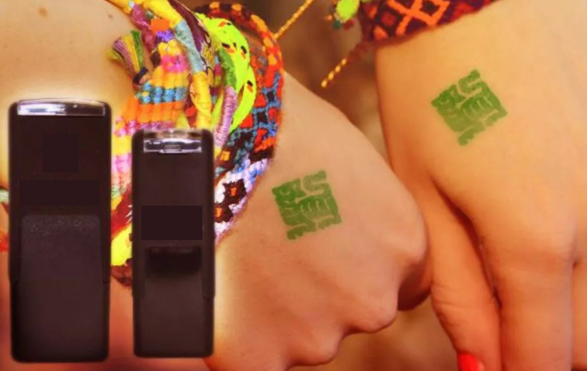 UV Ink Hand Stamp – Custom Made 28x28mm Square Self-Inking