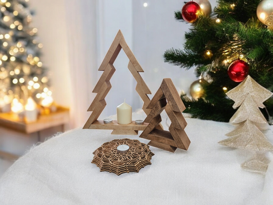 Wooden Christmas Tree Rustic Homemade Hamilton Rand