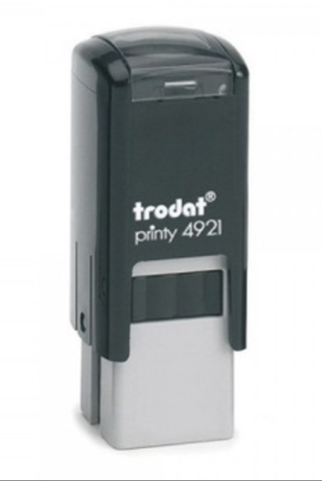Trodat Printy 4921 Custom Self-Inking Stamp – 11x11mm Square (Up to 3 Lines)